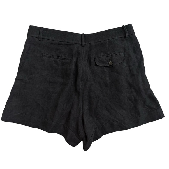 J.Crew Linen Blend Black Dress Shorts Size 8 
High Rise Summer Tailored Style - Picture 2 of 7